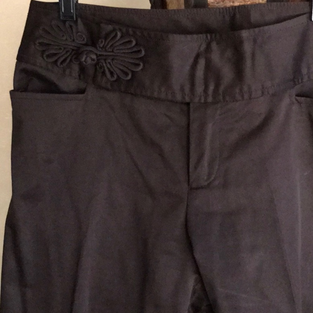 Semi-sateen Dark Brown Pants-see photos